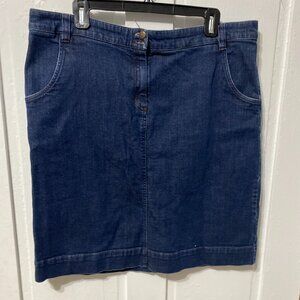 Eileen Fisher Dark Denim Skirt